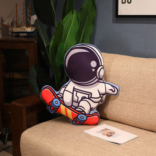 Simulation Space Series Plush Pillows - Astronaut, Rocket, and Spacecraft Stuffed Toys for Kids' Birthdays